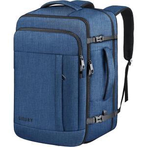 Carry On Backpack, Extra Large 50L Travel Backpack for Men & Women, Expandable Backpack For Airplanes, 17 Inch Laptop Backpack, Luggage Suitcase 40L Daypack Lightweight Business Weekender Bag, Blue