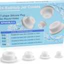 24 PCS Bathtub Jet Covers Silicone Hole Plug White Tube Plugs 4 Sizes Waterproof Bathtub Plug Fit for 12mm 14mm 16mm 22-23mm Bathtub Hole