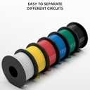 NAOEVO 16 Gauge Wire 60ft, 16 AWG Wire 6 Colors 10ft Each Spool, Flexible Silicone Tinned Copper Electrical Cable, Wiring kit for Breadboard/Automotive/DIY/Battery, 200