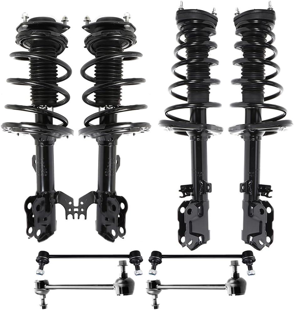 SCITOO Front Complete Rear Strut w/Coil Spring Assembly,Complete Strut&Coil Spring Assembly,Sway Bar End Link for 2012-2017 For Toyota Camry 2.5L,2012-2017 For Toyota Camry 3.5L 172941-6PCS