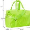 Sports Tote Gym Bag for Women, Travel Duffel Bag, Shoulder Weekender Overnight Bag for Women Girls Travel, Gym, Yoga (Fluorescent Green)