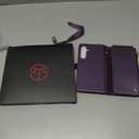 Defencase for Samsung Galaxy S25 FE Case Wallet with RFID Blocking Card Holder for Women and Men, PU Leather Magnetic Snap Flip Zipper Strap Wallet Phone Case for Galaxy S25 FE 5G 6.7", Purple