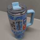  Igloo Floral Stainless Steel Travel Mug - Blue, 32 oz