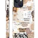 Case for iPhone 13 14, Hybrid 2-Layer Case, Shockproof Military-Grade Protection Durable Anti-Scratch Phone Case for Woman Man Boy Girl, Jesus Bible Verses