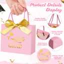 Moinchore 30 Pcs Graduation Gift Bags Bulk 5.5 x 4.7 x 2.5'' Small Rose Gold Class of 2026 Treat Bags with Handles Bow Ribbon Congrats Grad Paper Party Favor Decorations for College High School