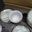 Teenyyou Set of 18 Tea Cups and Saucers, Vintage Style, 5.4 oz