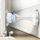 Magnetic Door Stoppers 2 Pack, Door Stops for Wall and Floor Mounting, Door stoppers for Bottom of Door Door Holder Keep Door Open, No Drilling Door Stop with 3D Adhesive Tapes, White