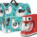 Stand Mixer Dust Cover with Handle & Pocket, Durable Protector for 6-8 Qt Mixers, Stylish Farmhouse Vintage Design, Easy to Clean, Perfect for Kitchen Storage