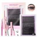 Lash Extension Kit DIY 320Pcs Natural Wispy False Eyelash Clusters 9-16MM 50D Fluffy D Curl Individual Lashes Kit with Lash Bond and Seal, Soft Lash Clusters Kit