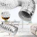 Dryer Vent Hose Air Ducting: 4 Inch 8FT Flexible Aluminum PVC Insulated Duct for Ventilation Heating Exhaust HVAC