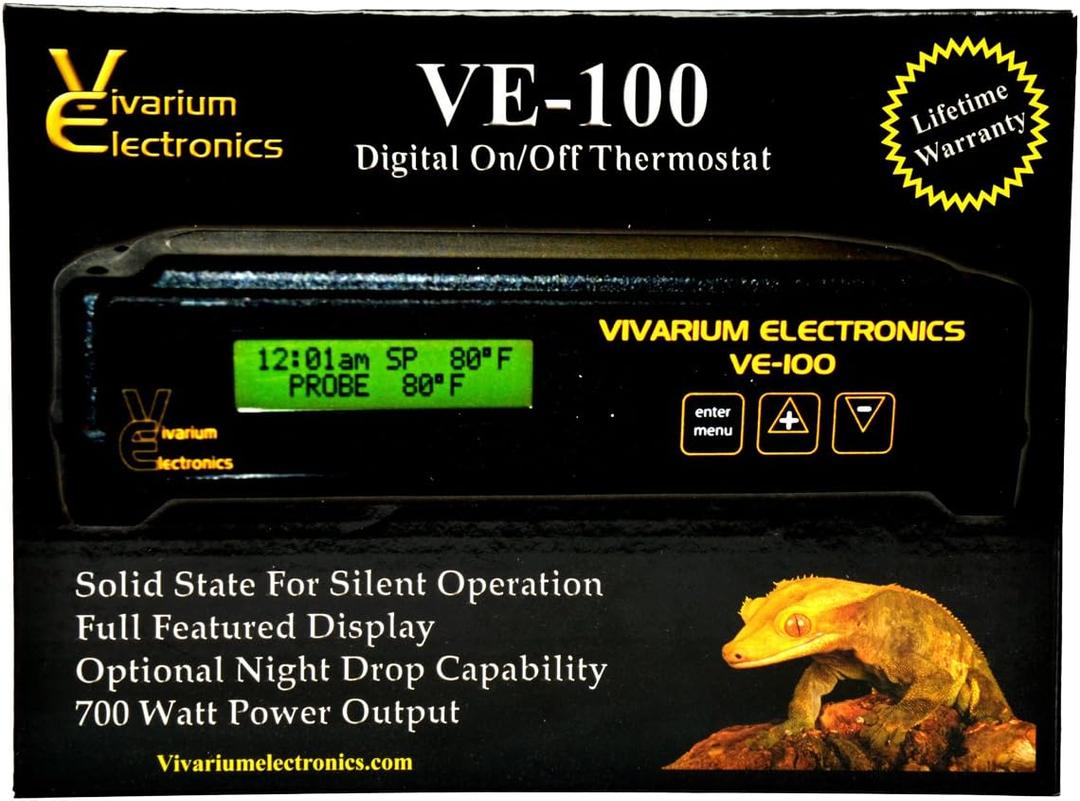 VE-100 Thermostat (Reptile Basics), Black