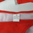 Two Piece Strapless Bikini Set, Sexy High Cut Swimsuits, Size Runs Small (Medium, Red)