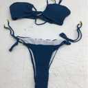 Dark blue bikini with padding swimsuit, S