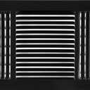 HVAC Premium 12"w X 8"h 3-Way AIR Supply Grille - Vent Cover & Diffuser - Flat Stamped Face - Black [Outer Dimensions: 13.75"w X 9.75"h]
