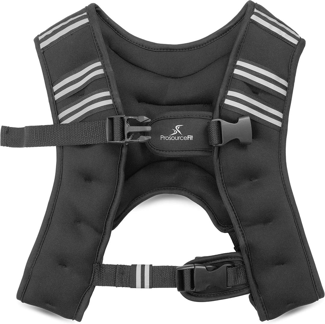 ProsourceFit Exercise Weighted Training Vest - Black, 6lb