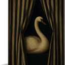 Whimsical Goose Wall Art Vintage Eclectic Bird Wall Decor Humorous Animal Pictures Paintings Classic Grace Swan Posters Prints Fun Quirky Artwork for Bathroom Bedroom Kitchen Dorm 12x16 Inch