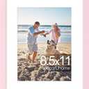 decorUhome 8.5 by 11 Picture Frame, Display Pictures 6x8 with Mat or 8.5x11 without Mat, Wall & Tabletop Display Certificate Frame, Pink, 1 Pack