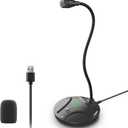 Plug & Play USB Computer Microphone, Flexible Gooseneck & Mute Button LED  Desktop Microphone for Gaming, YouTube, Streaming, Compatible with Windows/Mac (1.8m /6ft)