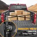 Retractable Ratchet Tie Down Straps Compatible with for 2009-2018 Dodge Ram 1500 Truck Cargo Bed Mounted Tie Down Retractable Ratchet Strap with Safety Lock System Mounting Bracket