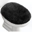 Baahrnom Luxury Soft Microfiber Toilet Lid Cover Machine Washable Solid Toilet Seat Cover 17.5" x 15" Adjustable Rubber Backing Fits Most 1617.5" L x 1416" W Round Oblong and Elongated Toilet Seat