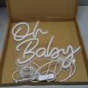 Oh Baby Neon Signs for Wall Decor USB Powered LED Light Up Sign for Baby Shower Birthday Party Gender Reveal Christening Day Decor 1st Birthday Backdrop (Warm White-02)