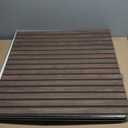 Slat-Lite Smoked Oak Flexible Acoustic Wood Slat Wall Panel Pack of 6, 23.5 x 23.5 inch