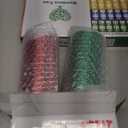 16 oz Christmas Party Cups - Large Capacity Merry Plastic Cup, Red and Green Edge Disposable Clear Cup for Xmas Cocktail Tasting, Eve Decoration (30 Pcs)