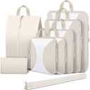 8 Set Compression Packing Cubes for Travel, Packing Cubes Compression Travel Accessories Expandable Packing Organizers for Carry on Luggage Suitcase