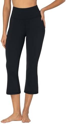 Sunzel High Waist Mini Flared Leggings for Women, Tummy Control Casual Flare Yoga Pants for Yoga Workout Gym M