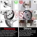6 Pieces Brushed Nickel Bathroom Hardware Accessories Set, SUS304 Stainless Steel 24 Inch Bath Towel Bar Set, Round Bathroom Towel Holder Set, Towel Racks for Bathroom Wall Mounted