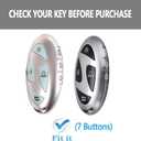 7 Buttons Compatible with Hyundai Key Fob Cover Accessories, Fits for Sonata Santa Fe Tucson KONA Grandeur Ioniq 6,Heavy Metal Key Fob Cover for Hyundai (7 Buttons)