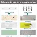 Bakzon Acrylic Shower Shelves 2 Pack, Adhesive Bathroom Shelves No Drill, Clear Acrylic Shower Caddy Wall Mounted Organizer for Inside Shower, Bathroom Storage Shelf