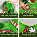 Christmas Believe Bathroom Rug  47" x 19" Green Extra-Long Non-Slip for Bathroom Kitchen Rug Soft Absorbent Bath Tub Mat Room