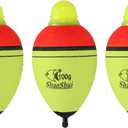 PATIKIL Lighted Fishing Slip Bobber, EVA Green Red LED Light Up Fishing Float for Night Fishing