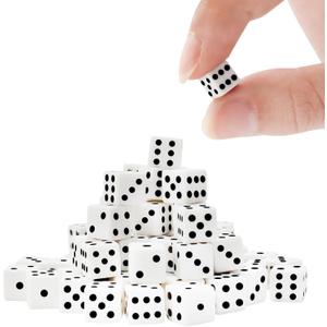 300 Pieces Dices Set Mini Dice 6 Sided Game Dices Tiny Square Corner Dice (0.27 Inch/7mm)
