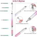 Penyeah Stylus Pen for Touch Screens (4 in 1),Universal Touch Screen Pen Phone/Tablet Stylus for iPhone/iPad/Pro/Mini/Android/Samsung/Fire and All Capacitive Touch Screens-Dream Pink