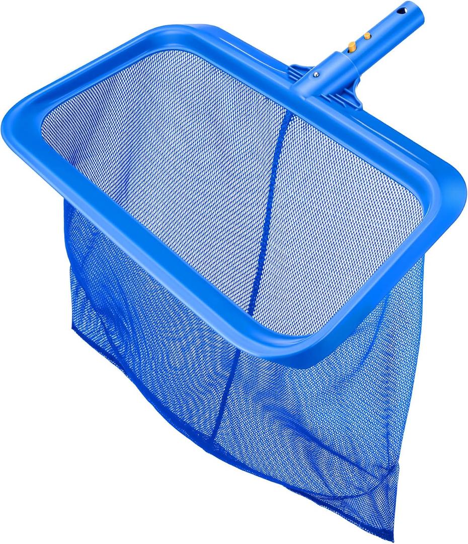 Swimming Pool Skimmer Net Only, Leaf Pool Net with15.4 Inch Deep Bag Catcher for Heavy Cleaning Ponds, Fits Standard 1-1/4" Pool Pole (Pole Not Included)