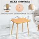 FORAOFUR End Tables Living Room Set of 2, Side Tables for Small Spaces, Modern Side Table Accent Tables with Wooden Legs for Living Room, Bedroom, Easy Assembly (Nature)