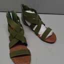 DREAM PAIRS Women's Elastic Ankle Strap Low Wedges Sandals Size 7.5