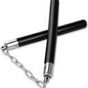 1 PCS Nunchucks Safe Solid Rubber Training Nunchucks with Steel Chain Practice Nunchucks for Adults and Professionals Perform,Suitable for Exercise,Practice, Training(Black)