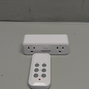 TESSAN Remote Control Outlet Plug, Wireless Light Switch with 2 Independent Sockets, ON/ Off Remote Outlet Switch for Indoor Lights, Lamps, Fans, Home Small Appliances, 100 Ft Range, 1875W