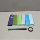 BEISHIDA 6 Rolls Crepe Paper Roll, 6 Blue Series Crepe Paper Sheet for Flower Making, Flowers Kit with Tape and Wire for Wedding Birthday Holiday Party Decoration,DIY Craft(9.8in x 8ft/Roll)