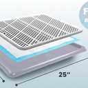 Pet Awesome Dog Potty Tray/Puppy Pee Pad Holder 25x20 Indoor Wee Training for Small and Medium Dogs