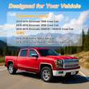 R-GEE in-Channel Window Rain Guards Fit for Trucks Chevrolet (Chevy) Silverado/GMC Sierra 2014-2018 Crew Cab, Window Vent Wind Deflectors Visors Shades Exterior Car Accessories, 4PCS