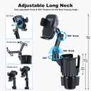 Cup Holder Phone Mount, 2 in 1 Universal Cup Holder Expander with Long Arm 360Rotation Cup Phone Holder for Car Fits All 4-7 iPhone Galaxy Smartphones and Most Truck Bottles