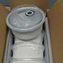 Ramekins 12 oz, Ramekin for Creme Brulee, Souffle, Dipping Sauce, Ceramic Embossment Housewarming Gift - 4.5 inch, Set of 4, Arctic White