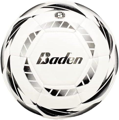 Baden Z-Series Size 3 Cushioned TPU Leather Soccer Ball, Black/White