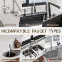 Faucet Mat for Kitchen Sink, Diatomite Stone Drying Sink Protectors, Bathroom Faucet Splash Guard, Quick Dry Water Absorbing, Non-Slip Stone Tray for Kitchen Counter, White, 23.6" x 3.9"