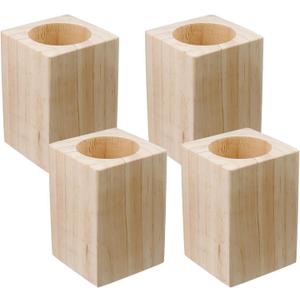 Semetall Wood Bed Risers,Heavy Duty Furniture Risers for Couch Sofa Bed Desk Table(Rise up 4 Inch/10cm),Inner Diameter 6.5cm/2.6",Set of 2