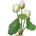 Simulation Lotus Lea, Lifelike Water Lily Buds Ornaments, Silk Artificial Flower Lotus Seedpod, Household Living Room and Dining Table Decoration (Flower Arrangement 1-no vase)